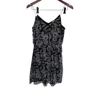 Vero moda Black White and pink Paisley Dress size small